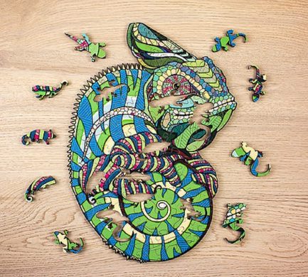 EWA Eco-Wood-Art - Chameleon - Coloured Wooden Puzzle for Teenagers and Adults - DIY Kit, Self Assembly, No Glue Required - 111 Pieces (4815123001119) 945957_DE - Image 2