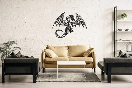 EWA Eco Wood Art 3D Ξύλινο Παζλ για Διακόσμηση – Dragon - Wall Decal, DIY Kit for Self-Assembly, No Glue Required (4815123000914) 344 pieces - Image 3