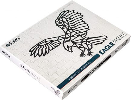 EWA Eco Wood Art 3D Ξύλινο Παζλ για Διακόσμηση – Eagle- Wall Decal, DIY Kit for Self-Assembly, No Glue Required (265 pre-cut pieces)V0523311 - Image 3