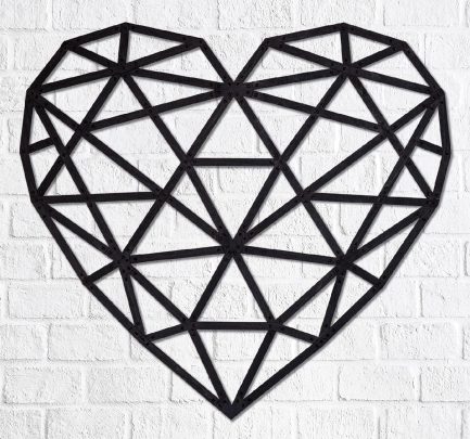 EWA Eco Wood Art V0523206-3D Ξύλινο Παζλ για Διακόσμηση – Heart- Wall Decal, DIY Kit for Self-Assembly, No Glue Required (4815123000785) 169 pre-cut pieces - Image 3