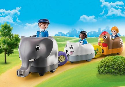 Playmobil® 1.2.3 - Τρενάκι με Βαγόνια-ζωάκια (70405) - Image 2