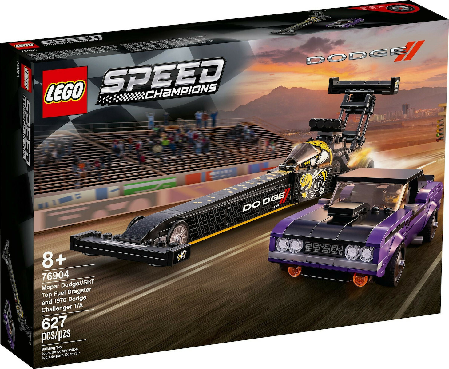 LEGO® Speed Champions: Mopar Dodge//SRT Top Fuel Dragster and 1970 Dodge Challenger T/A (76904)