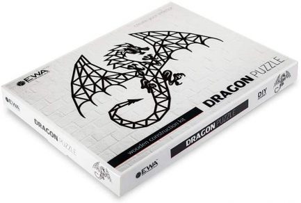 EWA Eco Wood Art 3D Ξύλινο Παζλ για Διακόσμηση – Dragon - Wall Decal, DIY Kit for Self-Assembly, No Glue Required (4815123000914) 344 pieces - Image 4