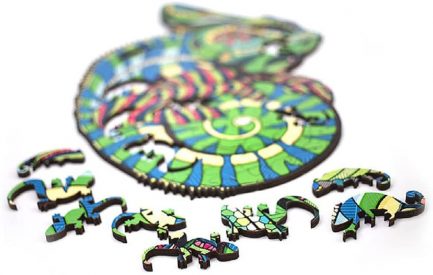 EWA Eco-Wood-Art - Chameleon - Coloured Wooden Puzzle for Teenagers and Adults - DIY Kit, Self Assembly, No Glue Required - 111 Pieces (4815123001119) 945957_DE - Image 4
