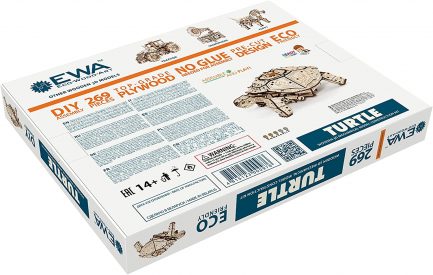 Μηχανικό τρισδιάστατο παζλ EWA Eco Wood Art 3D Wooden Puzzle Mechanical Model - Turtle (4815123000976) - Image 5
