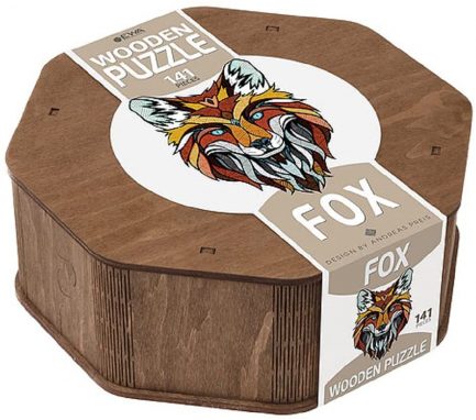 EWA Eco-Wood-Art Fox Puzzle Fox Coloured Wooden Puzzle for Teenagers and Adults DIY Kit, Self Assembly, No Glue Required, 141 Pieces, Multi-Colour ( 945945_DE) - Image 5