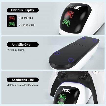 Βάση Φόρτισης Χειριστηρίων Dobe Dual USB Fast Charging Dock Station Stand PS5 Λευκό (tp5-0515b) - Image 6