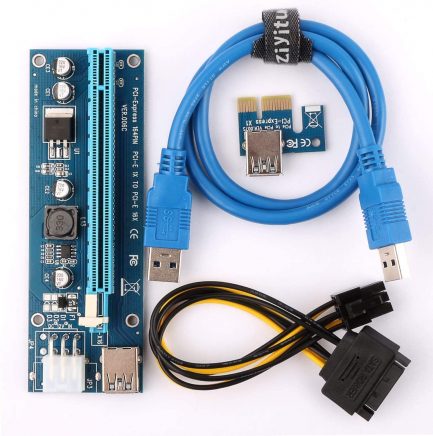 PCIE Riser VER006C 6 PIN 16x to 1x Powered Riser Adapter Card 6-Pin PCI-E to SATA Power Cable GPU Riser Adapter Ethereum Mining ETH - Image 5