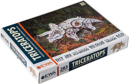 Μηχανικό τρισδιάστατο παζλ EWA Eco Wood Art 3D Wooden Puzzle Mechanical Model -Triceratops (4815123000570) - Image 8