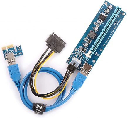 PCIE Riser VER006C 6 PIN 16x to 1x Powered Riser Adapter Card 6-Pin PCI-E to SATA Power Cable GPU Riser Adapter Ethereum Mining ETH - Image 6