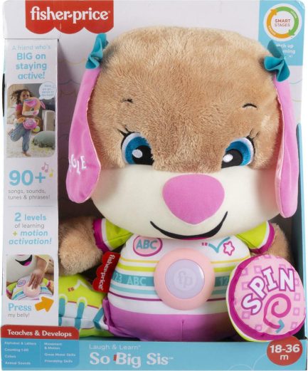 Fisher Price Laugh & Learn Μεγάλο Εκπαιδευτικό Σκυλάκι Smart Stages-Ροζ (HCJ38) - Image 4