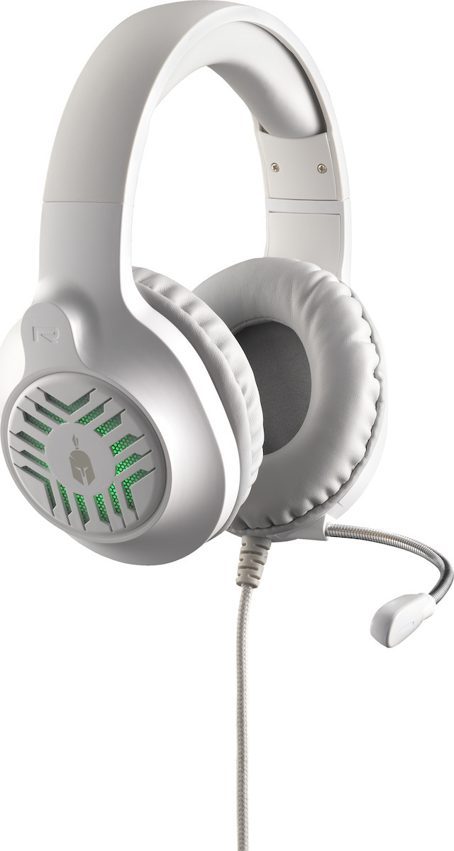Spartan Gear - Medusa Wired Headset (Compatible with PC,PS4,PS5.XBOX1,XBOX series x/s,Switch) White/Grey