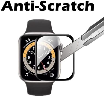 Full Face Tempered Glass Black (Apple Watch 45mm) - Image 2