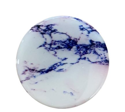 Pop Socket Mobile Phone Holder and Stand Design Marble (White-Blue) (oem) - Image 2