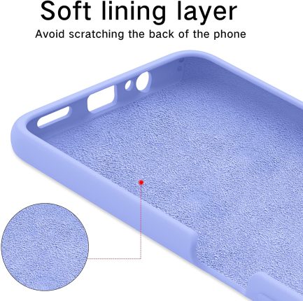 Xiaomi Poco M4 Pro 5G - Soft Touch Silicone Cover with Microfiber Interior Camera Protection Purple(oem) - Image 2