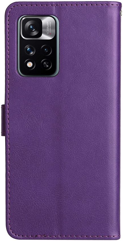 Xiaomi Poco M4 Pro 5G  - Δερμάτινη Αναδιπλούμενη Book Case με Ενσωματωμένη Θήκη Σιλικόνης – Violet(oem) - Image 2