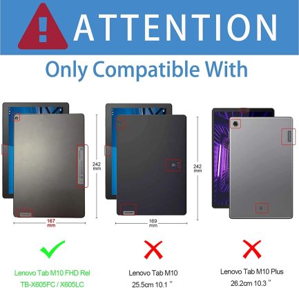 Lenovo M10 FHD REL TB-X605FC / TB-X605LC (10.1 inch)  - Slim Thin Leather Case Book cover με πίσω κάλυμμα σιλικόνης Διάφανο – Dark Blue(oem) - Image 2