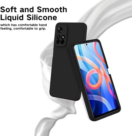 Xiaomi Poco M4 Pro 5G - Soft Touch Silicone Cover with Microfiber Interior Camera Protection Dark Blue (oem) - Image 3