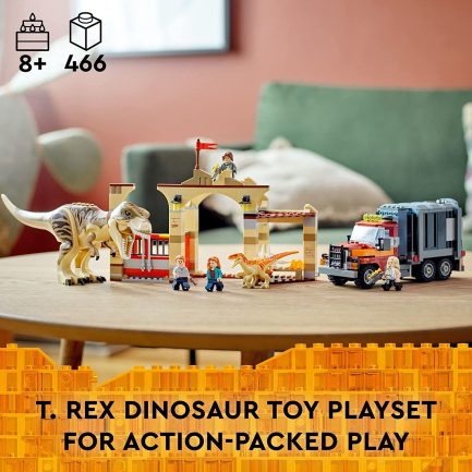 LEGO Jurassic World T. rex & Atrociraptor Dinosaur Breakout : Απόδραση Δεινόσαυρων T. Rex Και Ατροκιράπτορα (76948) (466 Pieces) - Image 2