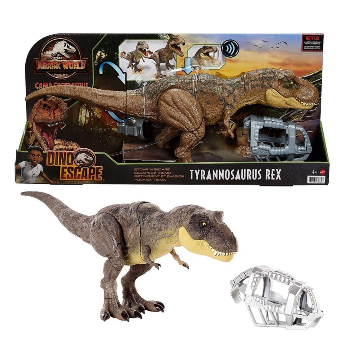 Mattel Jurassic World Camp Cretaceous: Dino Escape - T-Rex που "Περπατάει" & Απελευθερώνεται (GWD67)