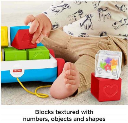 Fisher Price - Συρόμενο Βαγονάκι με Τουβλάκια (GJW10) - Image 6