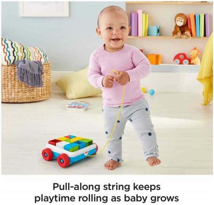 Fisher Price - Συρόμενο Βαγονάκι με Τουβλάκια (GJW10) - Image 7