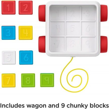 Fisher Price - Συρόμενο Βαγονάκι με Τουβλάκια (GJW10) - Image 8