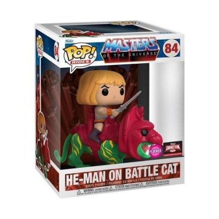 Funko Pop! Ride Deluxe: Masters of the Universe - He-Man on Battle Cat (Flocked) (Special Edition) #84 Vinyl Figure -(889698610353) - Image 2