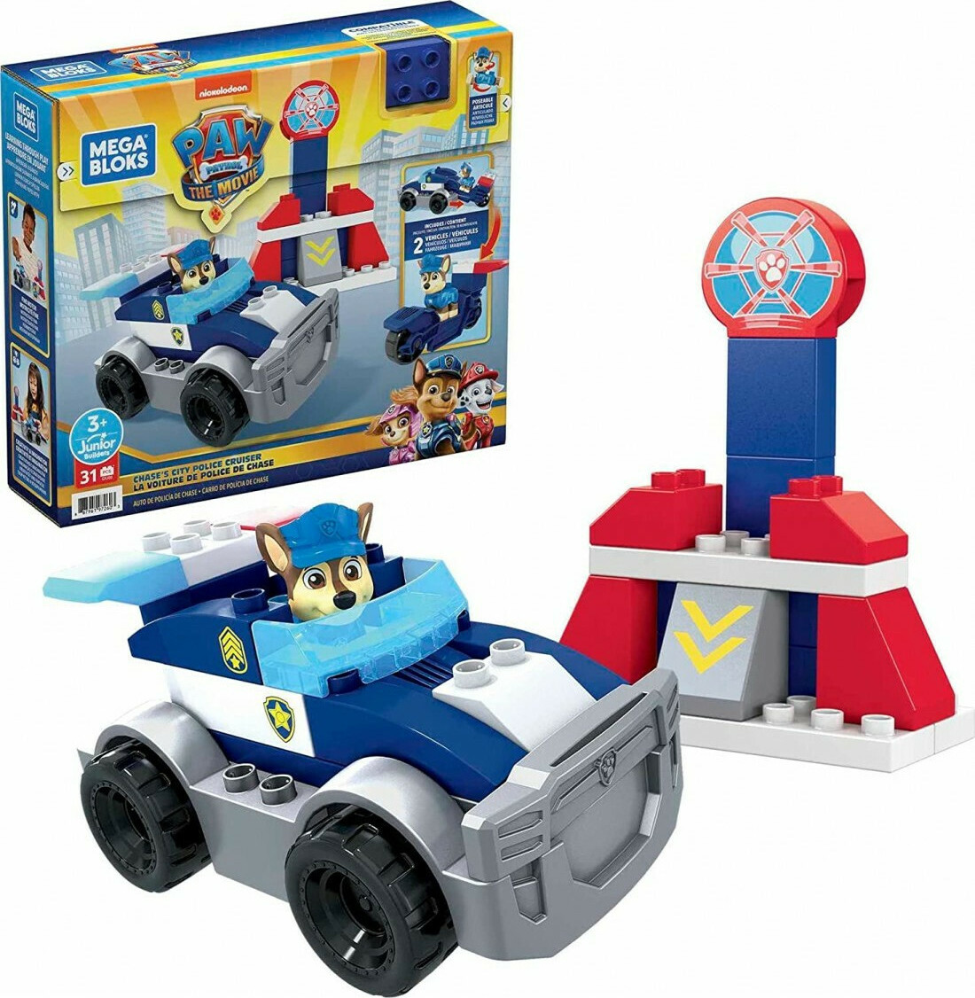 Mega Bloks Τουβλάκια Paw Patrol Chase’s City Police Cruiser για 3+ Ετών 31τμχ(GYJ00) - Image 2