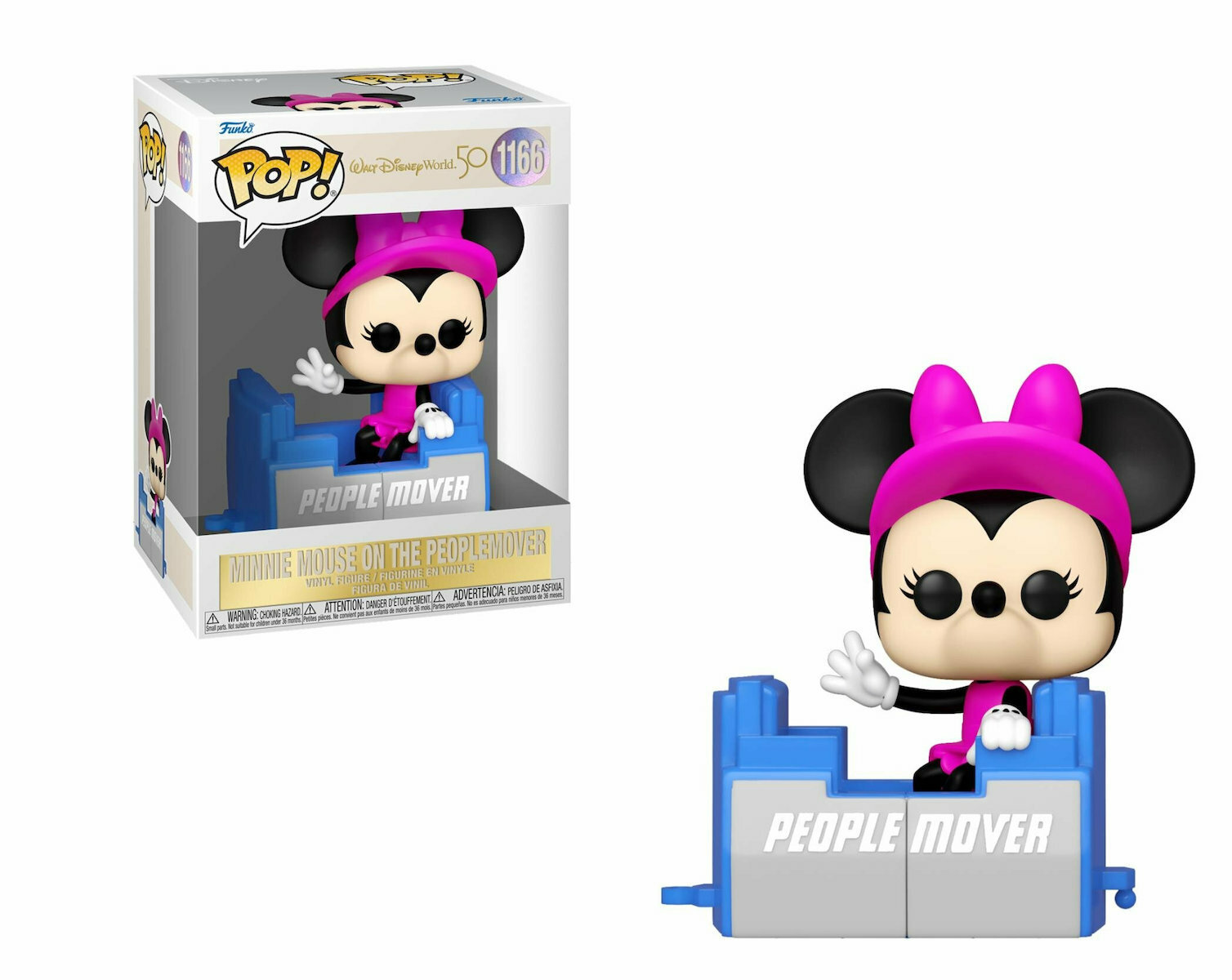 Funko Pop! Disney: Walt Disney World 50 - Minnie Mouse on the Peoplemover #1166 Vinyl Figure (889698595087)