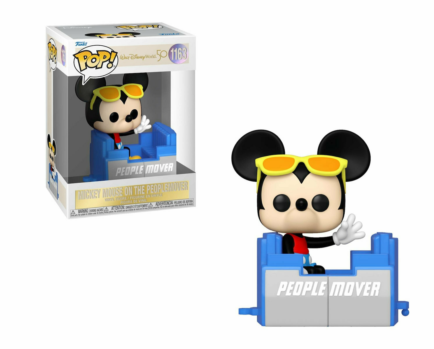 Funko Pop! Disney: Walt Disney World 50 - Mickey Mouse on the Peoplemover #1163 Vinyl Figure (889698595070)