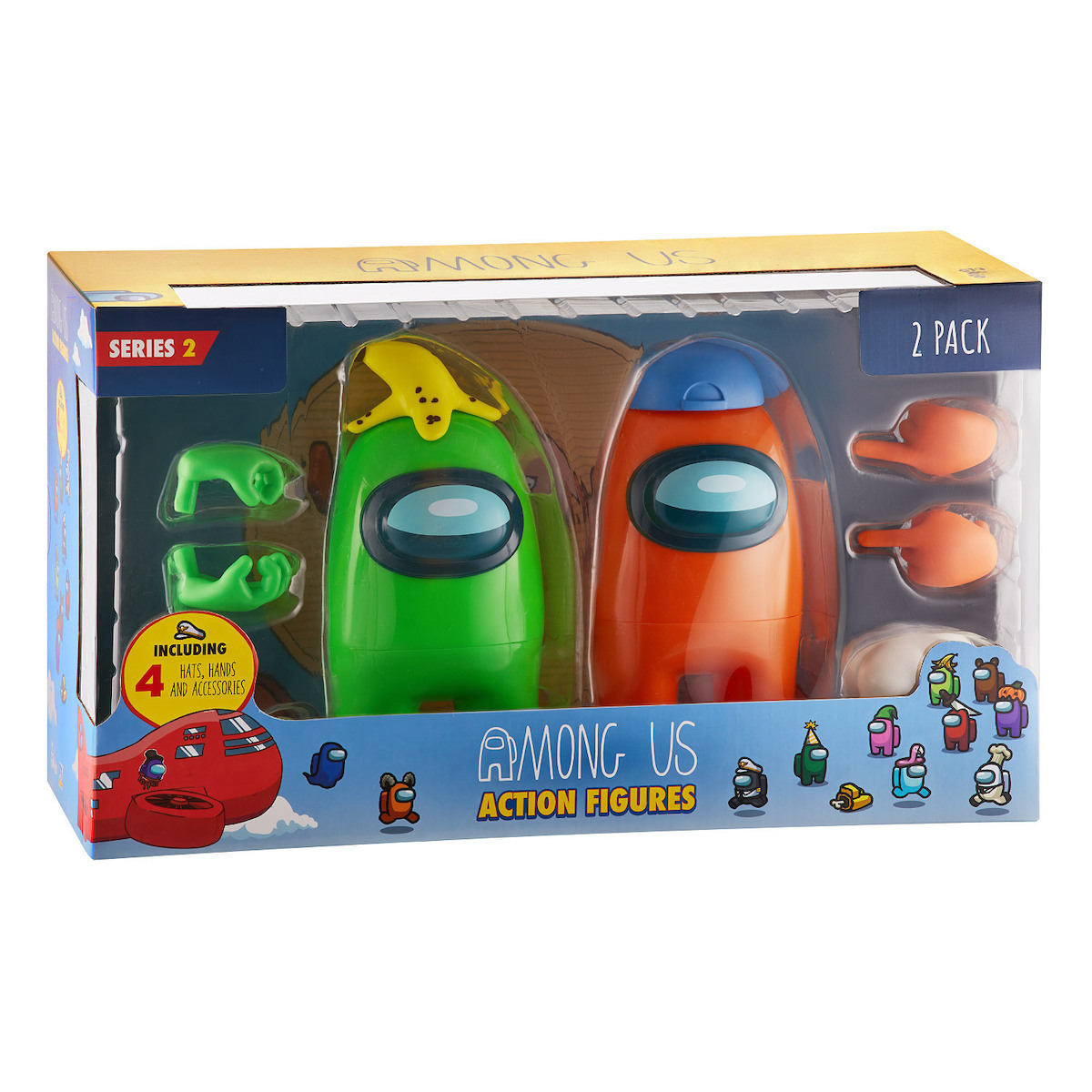 P.M.I. Among Us Action Figures 2 Pack 17cm (S2) (AU6552) Πράσινο - Πορτοκαλί