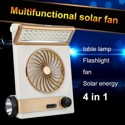 Ηλιακό Ανεμιστηράκι/Φακός -3in1 Solar Power Rechargeable LED Light Fan (1339192125_PH-4910194345) - Image 3