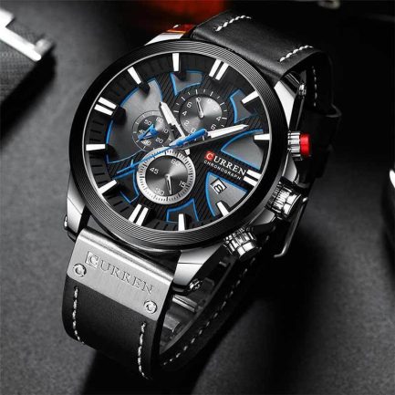 Ανδρικό Ρολόι Curren 8346 με Xρονογράφους Black/Silver - Image 2