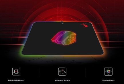 A4Tech Bloody MP-50RS Gaming Mouse Pad Medium 358mm με RGB Φωτισμό Μαύρο - Image 7