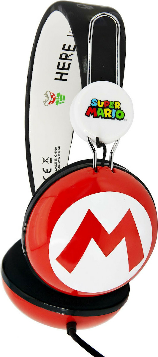 OTL Tween Super Mario Icon Ενσύρματα On Ear Παιδικά Ακουστικά Κόκκινα / Λευκά (5055371621878) - Image 3