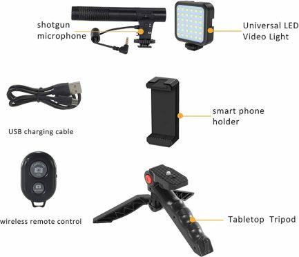 Live Streaming Set AY-49 Selfie Stick Τρίποδο Κινητού με Bluetooth Μαύρο - Image 9
