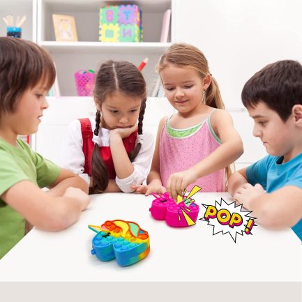 Παιδική Τσάντα 'Ωμου/Push bubble fidget Unicorn Pop Bag  Φούξια (OEM) 12cm - Image 4