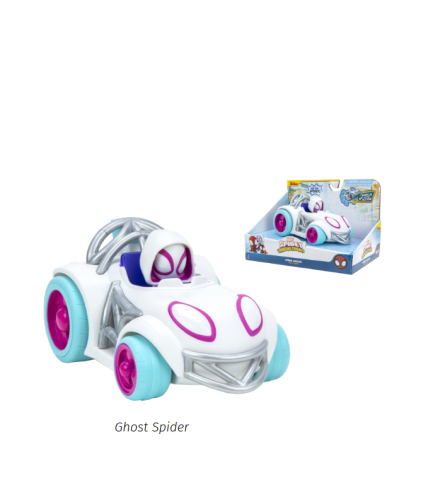 Jazwares Webbed Wheelies Ghost Vehicle Pull back όχημα 15cm με φιγούρα W1 (JWS00014-A )  079-556 - Image 2