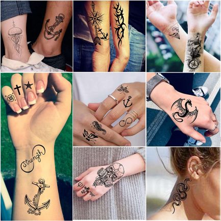 Geweir 43 Sheets Halloween Devil Skull Temporary Tattoos Men Women Lion Tiger Skeleton Fake Tattoos Girls Adults Realistic Temporary Tattoos for Stick On The Skin Arm Sleeves Neck - Image 5
