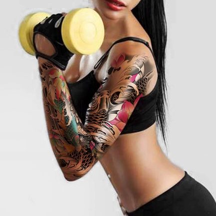 HOWAF 11 Sheets Full Arm Temporary Tattoos, Extra Large Waterproof Tattoo Black Adhesive Tattoo Sticker Fake Arm Tattoos for Adults Men Women ( ‎HW02377-uk ) - Image 6