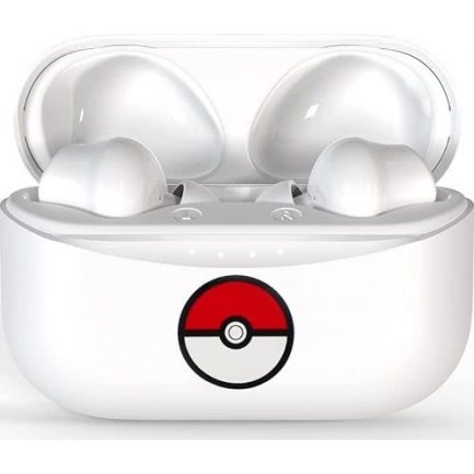 OTL Pokémon Poké ball In-ear Bluetooth Handsfree Ακουστικά με Θήκη Φόρτισης Λευκά (ACC-0594) - Image 2