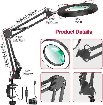 Μεγεθυντικός Φακός x5 με Φωτισμό LED USB (0422.021) - Image 2