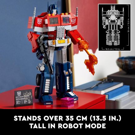 Lego Icons Transformers Optimus Prime Set, 2-in-1 Robot Figure and Truck Model  (10302) - Image 3