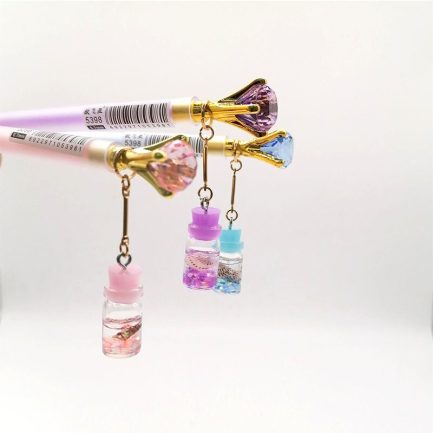 Μηχανικό μολύβι Diamond 0.7mm Kawaii Diamond Mechanical Pencil Drifting Bottle Pendant Automatic Pen Oufeiya (5398) 1Τεμ. - Image 3
