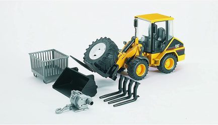 Παιχνιδολαμπάδα Bruder Caterpillar Wheel Loader - Φορτωτής Φαγανάκι CAT για 3+ Ετών (BR002441) - Image 4