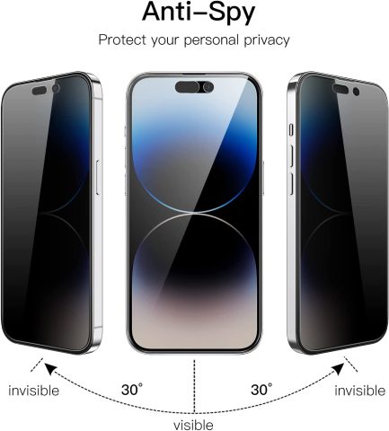 iPhone 14 Plus Anti Spy Privacy Full Face Tempered Glass Μαύρο  (Με πλήρη εφαρμογή σε όλα τα σημεία και όχι μόνο στις άκρες.)(34810) - Image 2