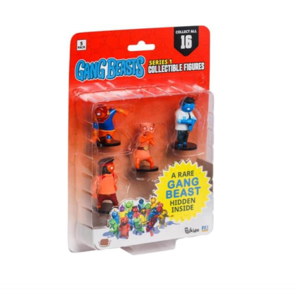 P.M.I. Gang Beasts Collectible Figures - 5 Pack -including 1 rare hidden character (S1) (Random) (GB2040)  (3 Σχέδια) - Image 3