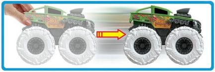 Mattel Hot Wheels Monster Trucks: Twisted Tredz 1:43 - Bone Shaker (GVK38) - Image 4