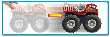 Mattel Hot Wheels Monster Trucks: Twisted Tredz 1:43 - 5 Alarm (GVK41) - Image 5